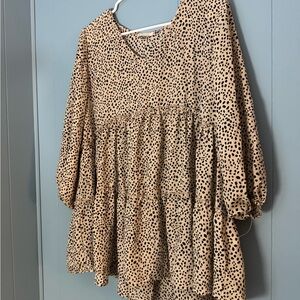 Leopard Print Women's Blouse